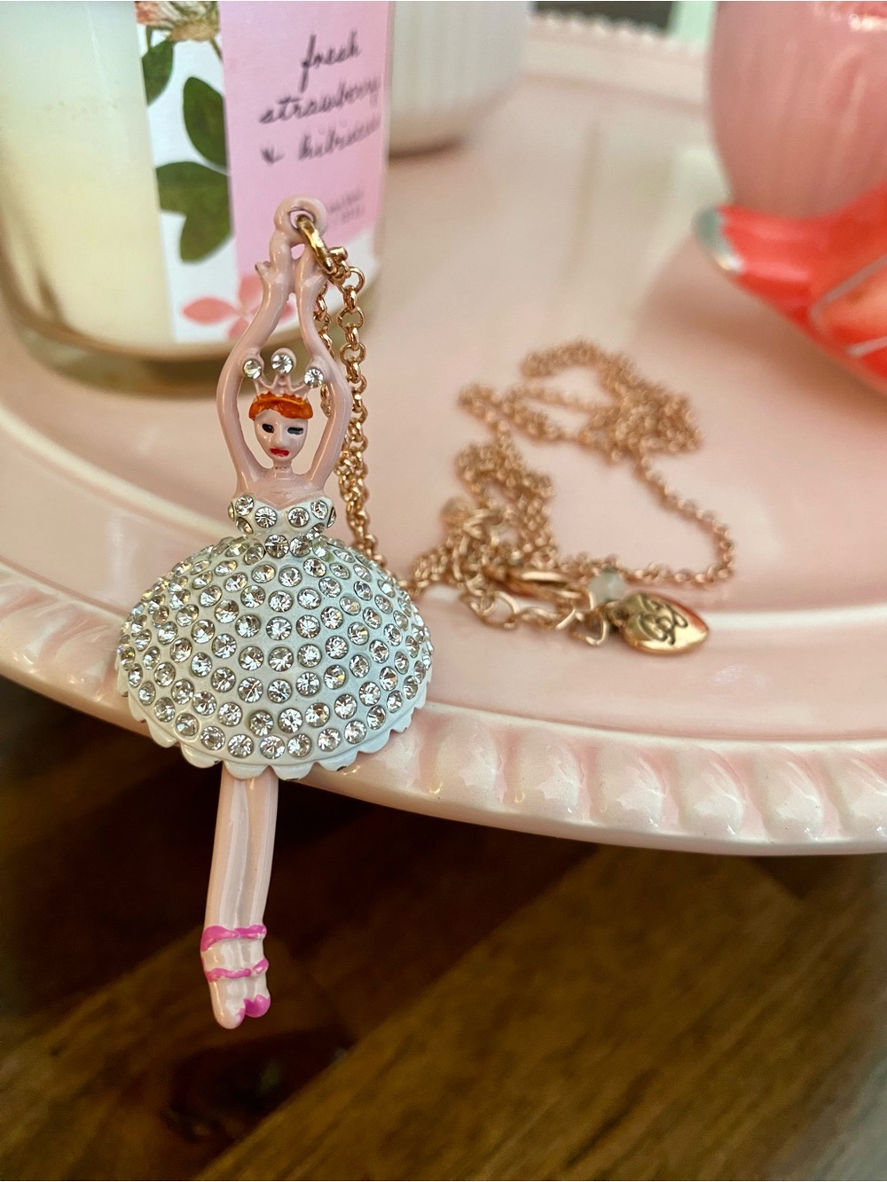 Betsey Johnson Ballerina Pendant Necklace